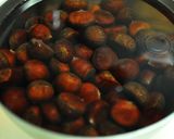 メープルシロップで作る栗の渋皮煮作り方1写真