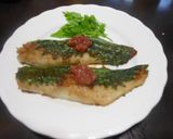 スズキ（セイゴ）のムニエル　しそ梅風味作り方6写真