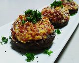 椎茸とマヨ・コンビーフのパン粉焼き♪作り方5写真