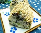 梅ひじきと野沢菜のおにぎり作り方3写真