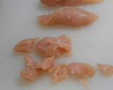 ルクエde鶏ささみと小松菜の中華風炒め作り方1写真
