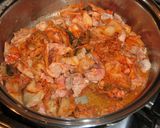 *里芋、大根、豚肉のピリ辛キムチ煮込み*作り方3写真