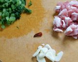 ランチに！大根葉と豚肉のぺペロンチーノ作り方1写真