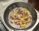 秋色♪ さつま芋入り 黒米ごはん作り方5写真
