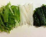 ஐ水菜と大根☆釜揚げしらすのサラダ丼ஐஃ作り方1写真