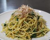 セロリの葉っぱとごま油のかつお節パスタ作り方6写真