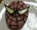 キャラ弁 ★ スパイダーマン作り方4写真
