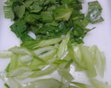 チンゲン菜と卵で中華風卵スープ作り方2写真