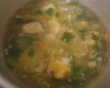 チンゲン菜と卵で中華風卵スープ作り方9写真