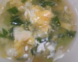 チンゲン菜と卵で中華風卵スープ作り方10写真