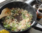 [簡単]チンゲン菜とカニの炒飯作り方4写真