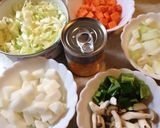 体が温まる野菜いっぱいヘルシー豆乳スープ作り方1写真