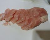 切り方が◎柔らか鶏胸オイスターソース炒め作り方4写真