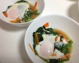 めんつゆで☆ほうれん草の巣ごもり作り方5写真