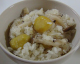 簡単！栗ときのこの炊き込みご飯作り方6写真
