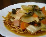 即席麺でパリパリ♪長崎皿うどん風作り方7写真