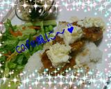 鮭とお豆腐の照りバーグ♡タルタル添え♥♥作り方7写真