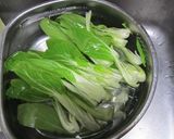 チンゲンサイの卵あんかけ作り方1写真