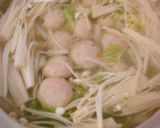 土鍋で白菜と鶏肉団子煮作り方10写真