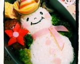 キャラ弁*雪だるま弁当*作り方3写真