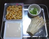 なめことえのきと豆腐の味噌汁作り方1写真