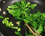 なばなと枝豆の青菜炒め作り方4写真