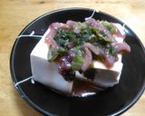 冷や奴の塩辛のせ作り方3写真