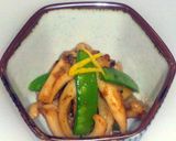 話題!イカとさやいんげんのバター醤油炒め作り方15写真