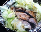 さわらの塩麹漬け蒸し焼きキャベツ添え作り方3写真