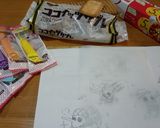 簡単☆ワンピースキャラチョコの海賊旗♪♪作り方1写真