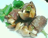 大粒しめじと長芋の☆牛薄切り肉巻き作り方3写真