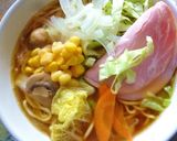 ＊麺の力＊～ハム・レタス・玉葱の中華そば作り方8写真