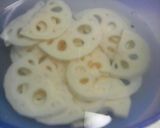 れんこんシャキシャキの酢醤油炒め作り方1写真