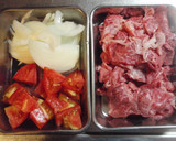 牛肉とトマトのすき焼き風の炒め物作り方1写真