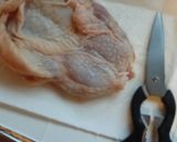 ハサミで簡単♪鶏肉をストレスなく切る方法作り方1写真