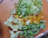 美肌の秘密★柿と白菜とフルーツのサラダ作り方1写真
