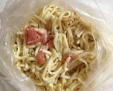 ゴボウ・豚肉・うどんのカレーボール揚げ作り方3写真