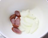 レンジで簡単ランチ＊ナポリタン風うどん作り方1写真