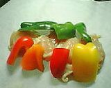 ☆鶏と３色ピーマンのケチャップ蒸し作り方3写真