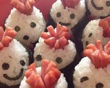 キャラ弁にもウインナーでお花のおにぎり作り方3写真