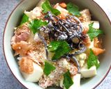 ＊お手軽ランチ＊梅・ツナ・豆腐・塩昆布丼作り方4写真