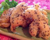 節約！鶏むね肉１枚！黒ごまフリッター作り方6写真