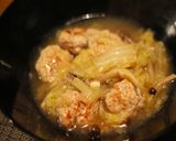 肉団子と白菜のオイスターソース煮作り方7写真