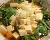 シャッキリ春菊のあんかけ豆腐ラーメン作り方9写真