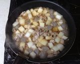 大根・豚肉・こんにゃくのコロコロ炒め煮作り方4写真