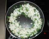 大根の葉っぱとひき肉のチャーハン作り方4写真