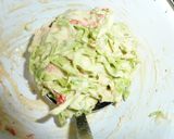 キャベツかき揚げのせ♪コチュラーメン☆作り方2写真