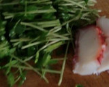 麺の力中華そばで、豆苗とたこのカキ玉風♪作り方2写真