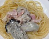 牡蠣のカルボナーラ作り方4写真