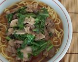 オイスター風味青菜と牛肉の醤油ラーメン♪作り方4写真
